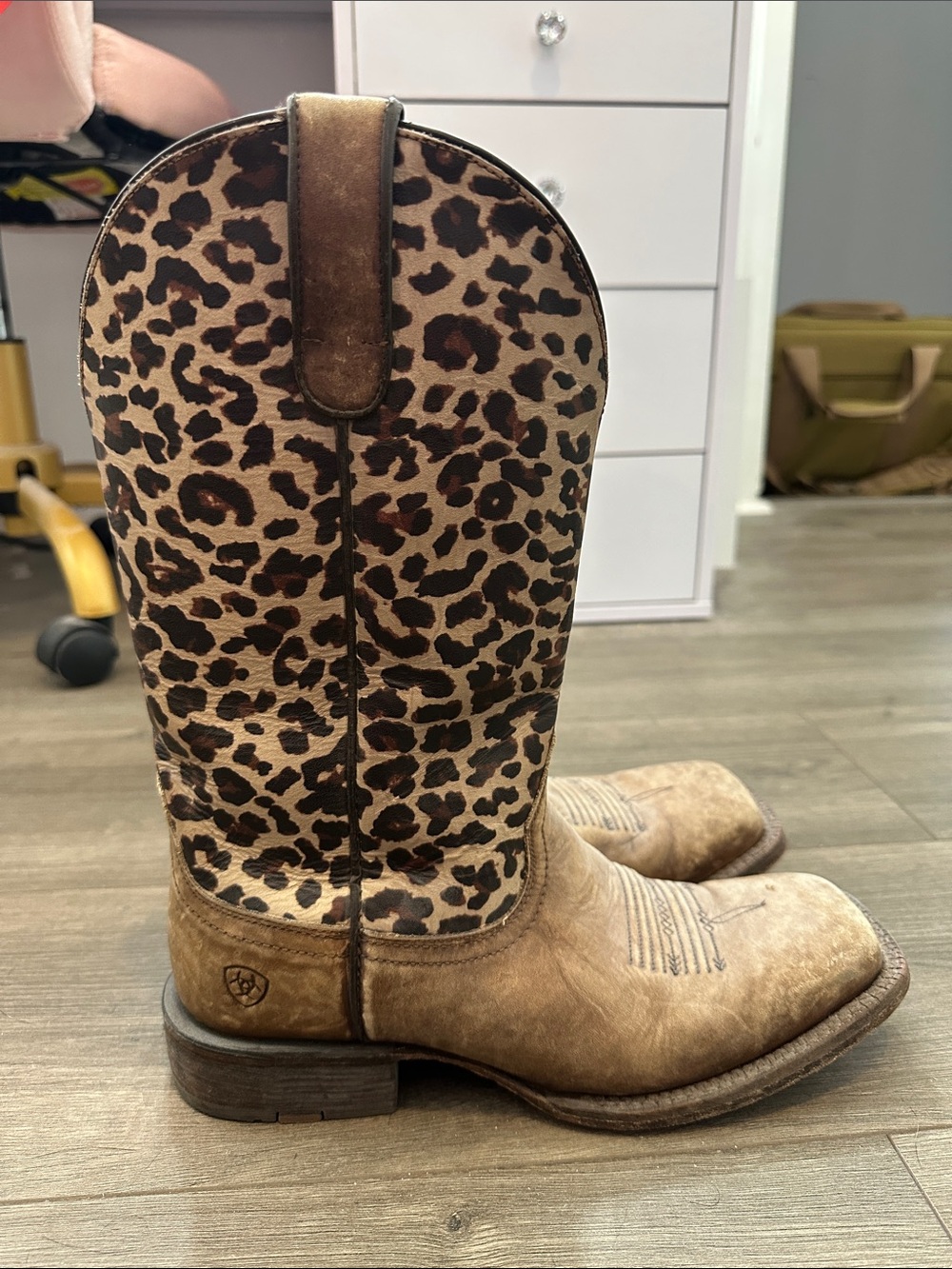 Ariat Women's Leopard-Print Western Boot in Brown